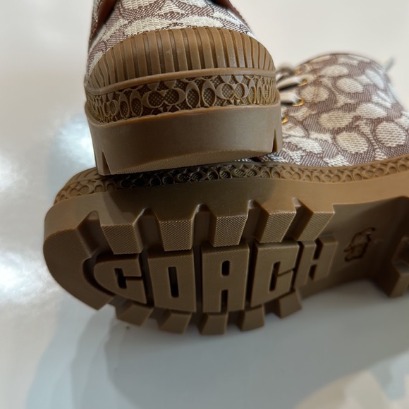 NWT Coach X Tom Wesselmann Trooper Mid Top Boot Signature Jacquard Leather Shoe - Picture 6 of 8